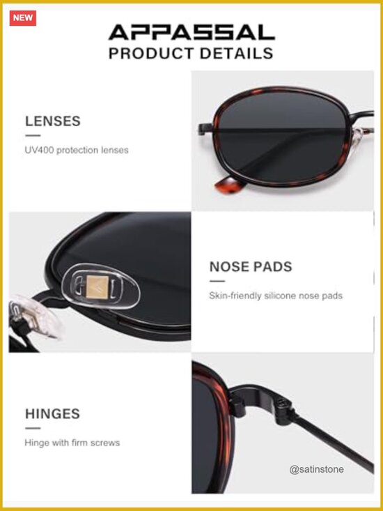 Retro Oval Sunglasses - Large Round Y2k UV400 Protection Metal Frame main image 5